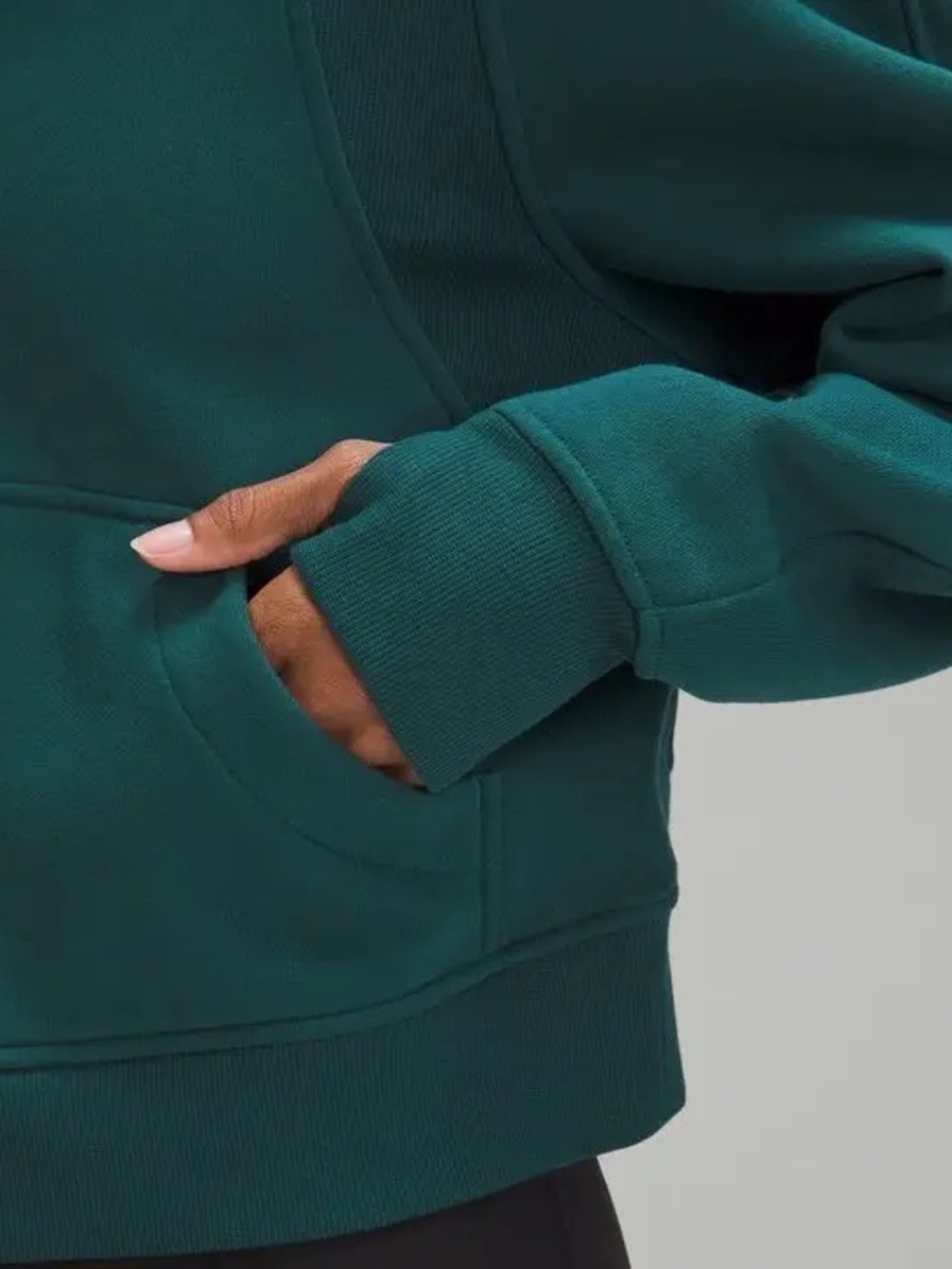 Lululemon Scuba Oversized Funnel Neck Half Zip Storm Teal Gold XS Small Cropped - Picture 4 of 8